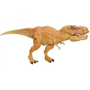 Grand dinosaure t-rex brun de 40cm avec machoire qui s actionne - dino - tyrannosaurus rex - hasbro - jurassic world