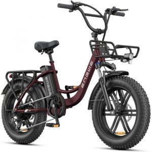 Engwe L20 Boost - V&eacute;lo &Eacute;lectrique 20 Pouces - Autonomie De 140 Km - Batterie Amovible 48 V 13 Ah - Moteur 250 W - Rouge