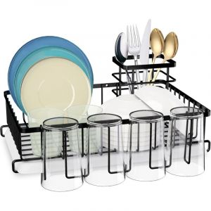 &Eacute;gouttoir &agrave; vaisselle TONLEA en acier inoxydable noir