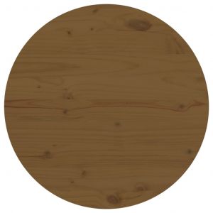 VidaXL Dessus de table Marron &Oslash;60x2,5 cm Bois de pin massif