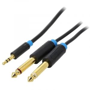 Vention Cable Estéreo BACBF Jack 3.5 Macho - 2x Jack 6.5 Macho/1m/Noir