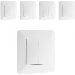 Zenitech Lot de 5 va et vient doubles Artezo - Blanc