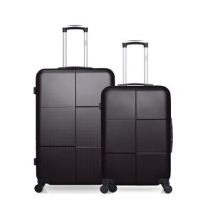 Hero Lot de 2 valises grand format et weekend ABS CORONADO - Beige
