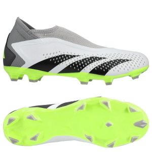 Adidas Mixte Predator Accuracy.3 Laceless Firm Ground Football Shoes, FTWR White/Core Black/Lucid Lemon, 46 2/3 EU