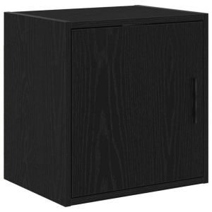 VidaXL Armoire murale de garage noir bois d'ing&eacute;nierie