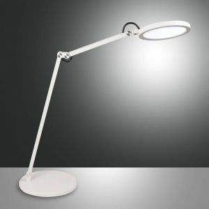 Lumiere Fabas Luce Regina Lampe de Table LED Intégrée Verre Blanc