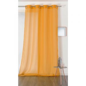 LINDER Voilage transparent, Chic jaune l.145 x H.240 cm