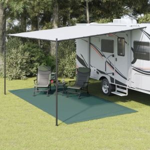 VidaXL Tapis de tente vert 5x25 m tapis de camping tapis de camping pour lextérieur sous-couche de tapis tapis de sol 4008474