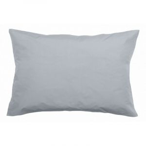 Image de Vent du Sud Lot de 2 taies d'oreiller percale pur coton peign&eacute; longues fibres 80 fils/cm&sup2; neige - lot de 2 taies d'oreiller 50 x 70 + 5 cm volant