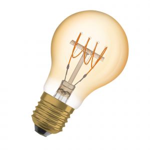 Image de Osram Vintage 1906 LED E27 Pear Filament Gold 4.8W 400lm - 822 Extra Warm White | Dimmable