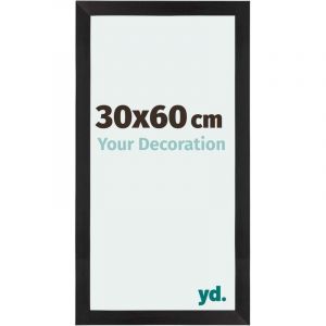 Your Decoration - 30x60 cm - Cadres Photo en mdf Avec Verre acrylique - Anti-Reflet - Excellente Qualité - Noir Grain de Bois - Cadre Decoration