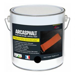 Arcane industries Peinture Résine Sol Bitume - Noir - 3.75 Kg pour 7.5m2 en 2 couches