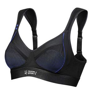 Thuasne Soutien Gorge de Sport Power Up 2019 Sport - Noir/Bleu Nuit - Taille 85B