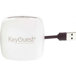 Keyouest Hub + lecteur de carte - 3 ports USB - Blanc