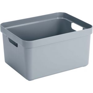 Sunware Boite de rangement Sigma home Box 32 L bleu gris - Bleu gris