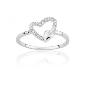 Cleor Bague Argent 925/1000 Oxyde - Taille : TU - Couleur : Blanc