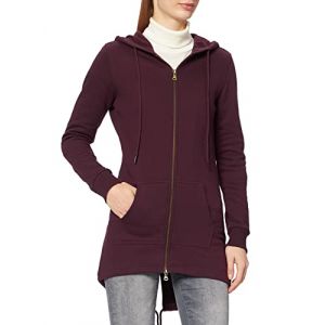 Urban classics Femme Ladies Sweat Parka Gilet, Rouge (Redwine), 4XL EU