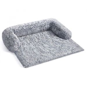 Fluffyhug Panier Pour Chien, Couverture De Protection Pour Canapé, Taille Xl, Pour Chiens De Moyenne Et Grande Taille, 110 X 95 X 18 Cm, Gris Ombré