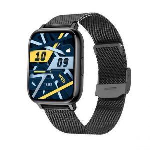 Smarty Montre connect&eacute;e Mixte Fitnow - SW105D Bracelet Acier Noir