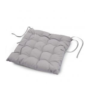 Douceur D'INTERIEUR Cdaffaires Assise matelassee 40 x 40 cm polyester uni essentiel Gris
