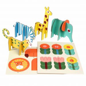 Jeux de construction cartes à emboîter Rex London Wild Wonders