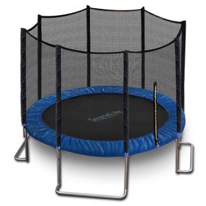 Image de Serenelife Trampoline Exterieur Enfant/Adulte, Trampoline Récréatif de 2,4m /3m /3,6m pour Jardin, Stable et Robuste, avec Filet de Sécurité, Revêtement Antirouille,Coussin de Protection des Ressorts
