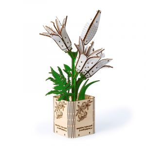 Dam Maquette en bois 3d, design de lys. 136 pi&egrave;ces.