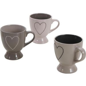 Aubry Gaspard Tasse à café en grès (Lot de 3)