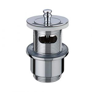 Wirquin Bonde lavabo 88-107mm avec trop-plein chrom&eacute; - Chrome