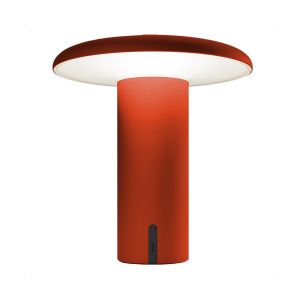 Artemide Lampe sans fil Takku LED / M&eacute;tal - &Oslash; 18 x H 19 cm rouge en m&eacute;tal