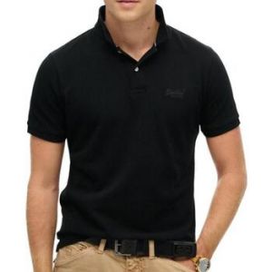 Superdry Pour homme. Polo Classic Pique noir