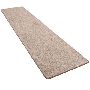 Tapis couloir uni taupe 100x300 cm