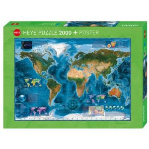 Image de Heye Carte Satellite du monde - Puzzle 2000 pièces