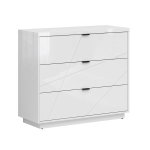 SANS Commode 3 tiroirs Sven Blanc