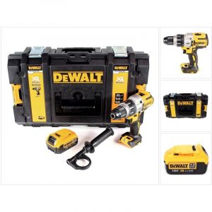 Dewalt DCD 996 Perceuse-visseuse à percussion sans fil 18V 95Nm Brushless + 1x Batterie 4,0Ah + Coffret de transport Toughbox - sans chargeur