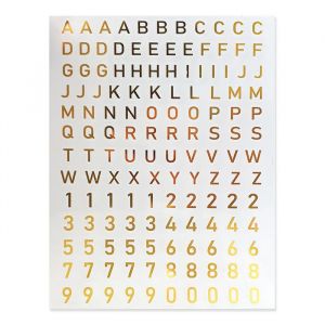 Stickers Chiffres Et Alphabet Transparents Dor&eacute;s 137 Pi&egrave;ces