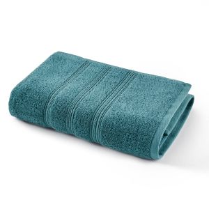 Drap de bain uni coton bio 600g/m², Scenario Bleu Paon Taille 70X140 cm