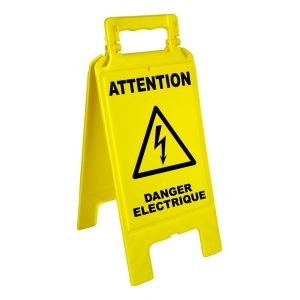 Novap Chevalet de signalisation jaune attention danger électrique