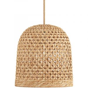 Image de Privatefloor Suspension en rotin - Lampe suspendue design boho Bali - 30cm - Carva Naturel