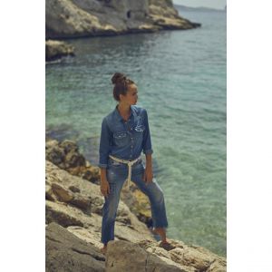 Le Temps des Cerises Chemise en Jeans Juanita Bleue