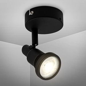 Applique led orientable 1 spot i ampoule 4,8W 400lm GU10 incl. i IP44 i Plafonnier lampe salle de bain - B.k.licht