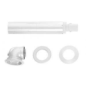 ELM Leblanc Terminal horizontal télescopique avec prises de mesure 80/125 FC-Set80-C13x-T - 7738113487