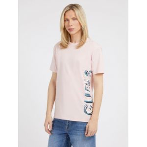 Guess T-shirt imprimé logo latéral Rose - Couleur Rose - Taille M