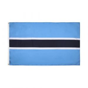 Az Flag - Drapeau Botswana - 90x60 cm - Drapeau Botswanais 100% Polyester Avec Oeillets M&eacute;talliques Int&eacute;gr&eacute;s - Pavillon 50g - Couleurs Vives