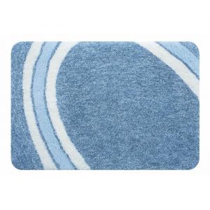 Spirella Tapis de bain CURVE 70x120cm Bleu Tapis de bain CURVE - 100% Polyester - 70 x 120 cm - Hauteur de fibre de 30 mm - Cycle délicat - Bleu