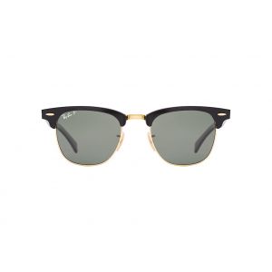 Ray-Ban Clubmaster aluminum Unisex Sunglasses Verres: Vert Polarisés, Monture: Noir - RB3507 136/N5 49-21