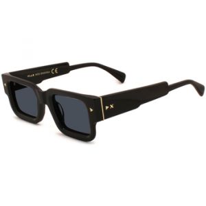 Xlab Unisex SHIKOKU Lunettes de soleil Acétate Noir Fumée Carré Polarisé