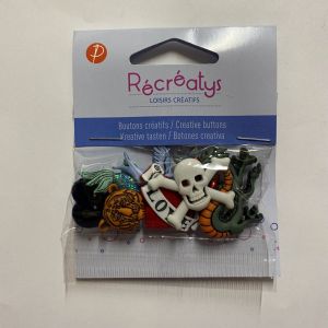 R&eacute;cr&eacute;atys 7112 04676 Sachet de Boutons D&eacute;cors Nostalgie Nylon
