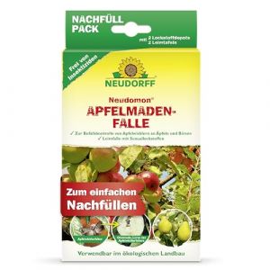 Neudorff Neudomon Recharge de pi&egrave;ge &agrave; asticots de pomme &ndash; Prolonge le succ&egrave;s de la capture gr&acirc;ce &agrave; des app&acirc;ts frais et des pi&egrave;ges &agrave; colle pour pommes et poires sans asticots, 1 lot