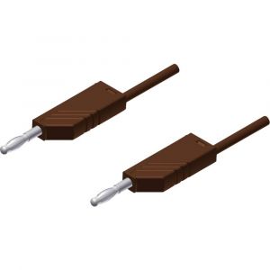 SKS Hirschmann Cordon de mesure 934059105 [ Banane mâle 4 mm - Banane mâle 4 mm] marron 0.25 m 1 pc(s)